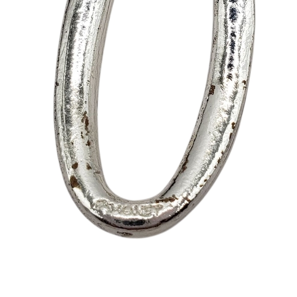 Monet Silver Tone Rhinestone Earrings Stud Elegant Bling Wedding - Picture 6 of 8